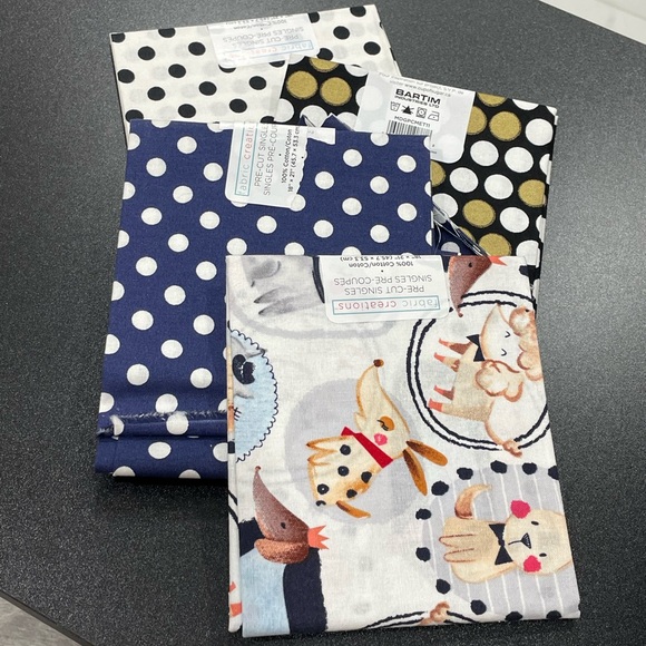 Accessories - 🩵6/$30 — Polka Dot and Animal Print Fabric Bundle
